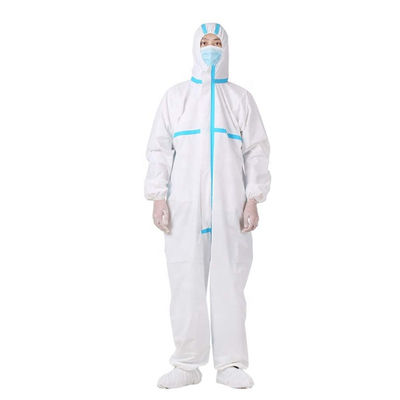 Medical ISO9001 Disposable Hooded Coveralls For Men